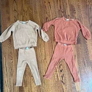 Zara Kids Lounge waffle matching Sets